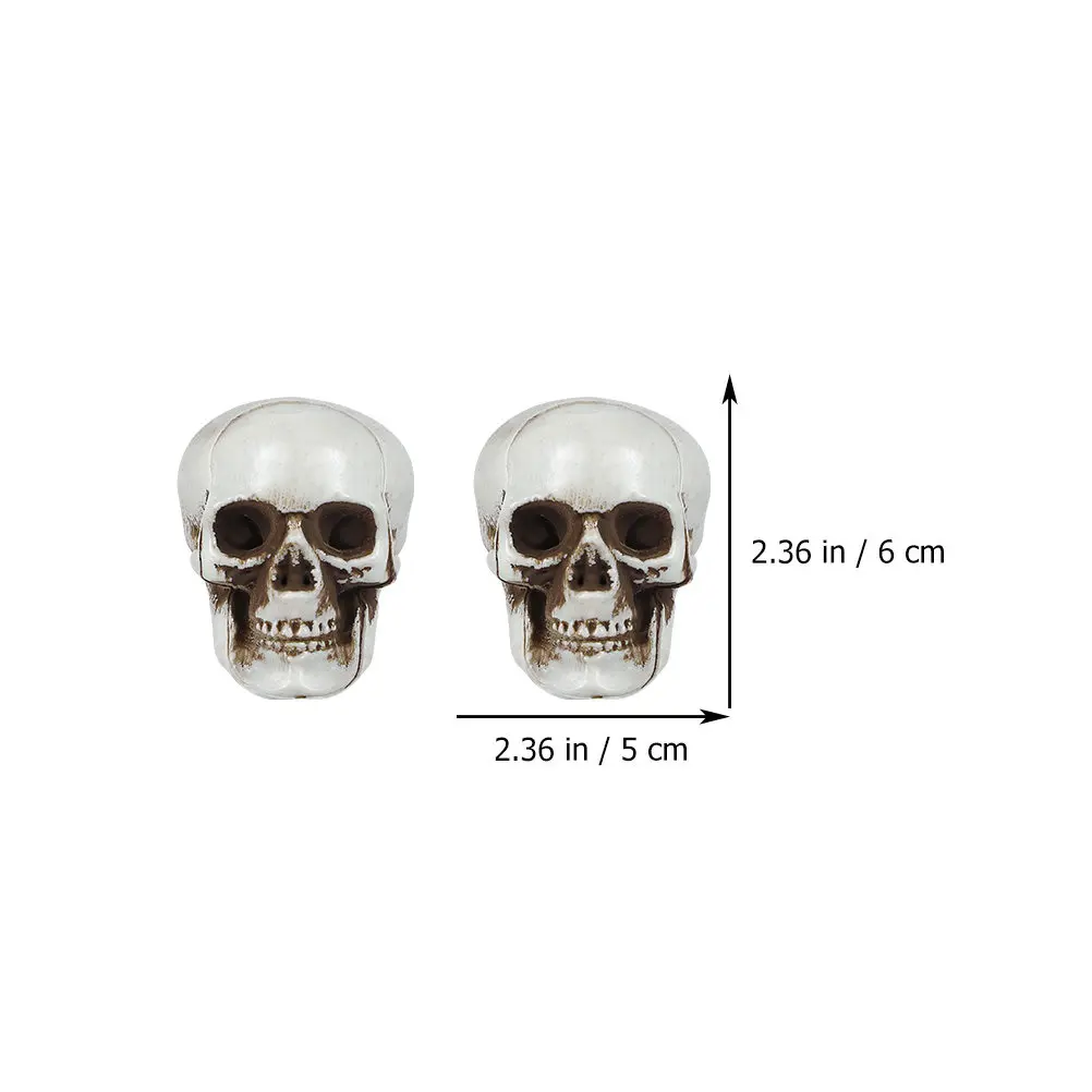 8Pcs Mini Skull Crafts Halloween Decorations Plastic Skull Head Scary Props Party Accessories Halloween Decor Mini Skulls