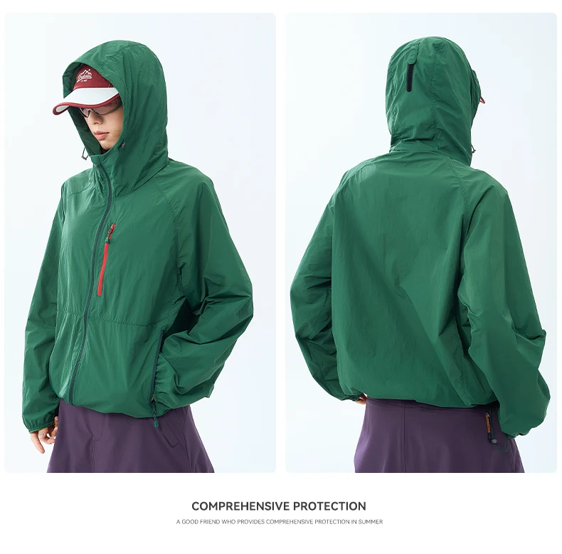 Lightweight Hooded Hiking Windbreaker Jacket for Trail Wear