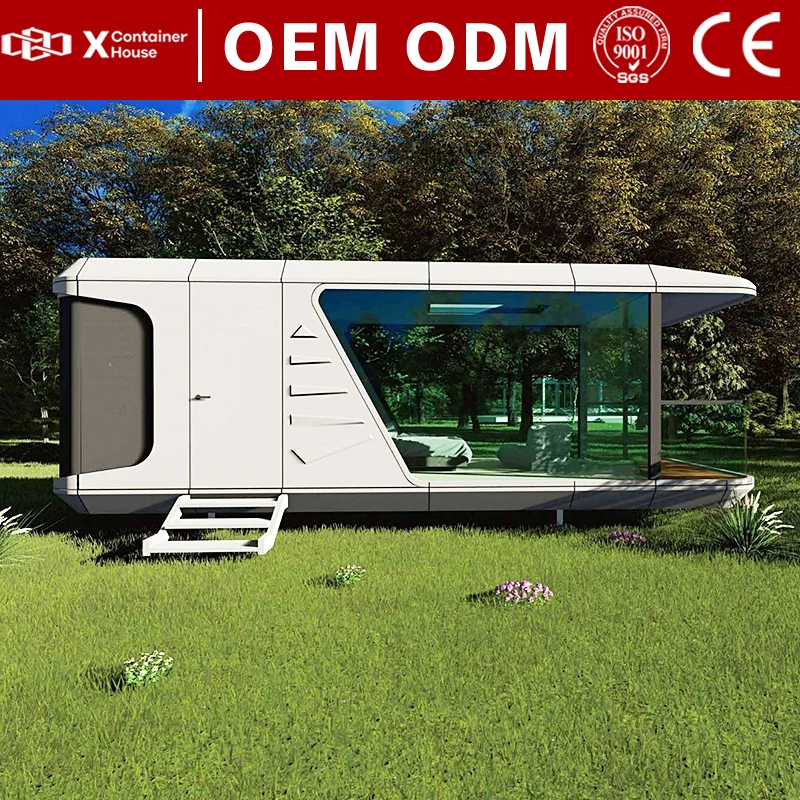 China 20 Feet Mobile Container House Outdoor Prefabricated Office Mobile Portable Space Capsule Hotel