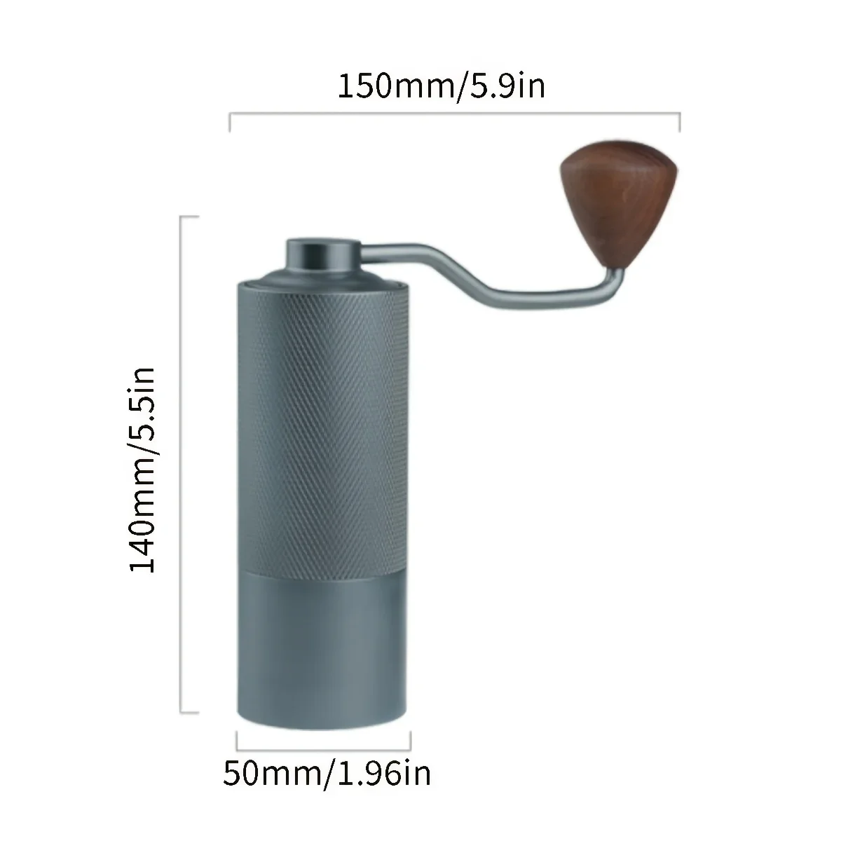 Manual Coffee Grinder,Stainless Steel Conical Burr,Portable Coffee Grinder Manual Aluminum Alloy Adjustable Setting,Free Brush