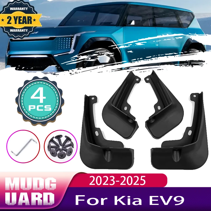 

Car Mud Flaps for Kia EV9 Accessories 2023 2024 2025 Protect Mudguards Splash Guards Front Rear Wheel Fender Mudflaps Stickers