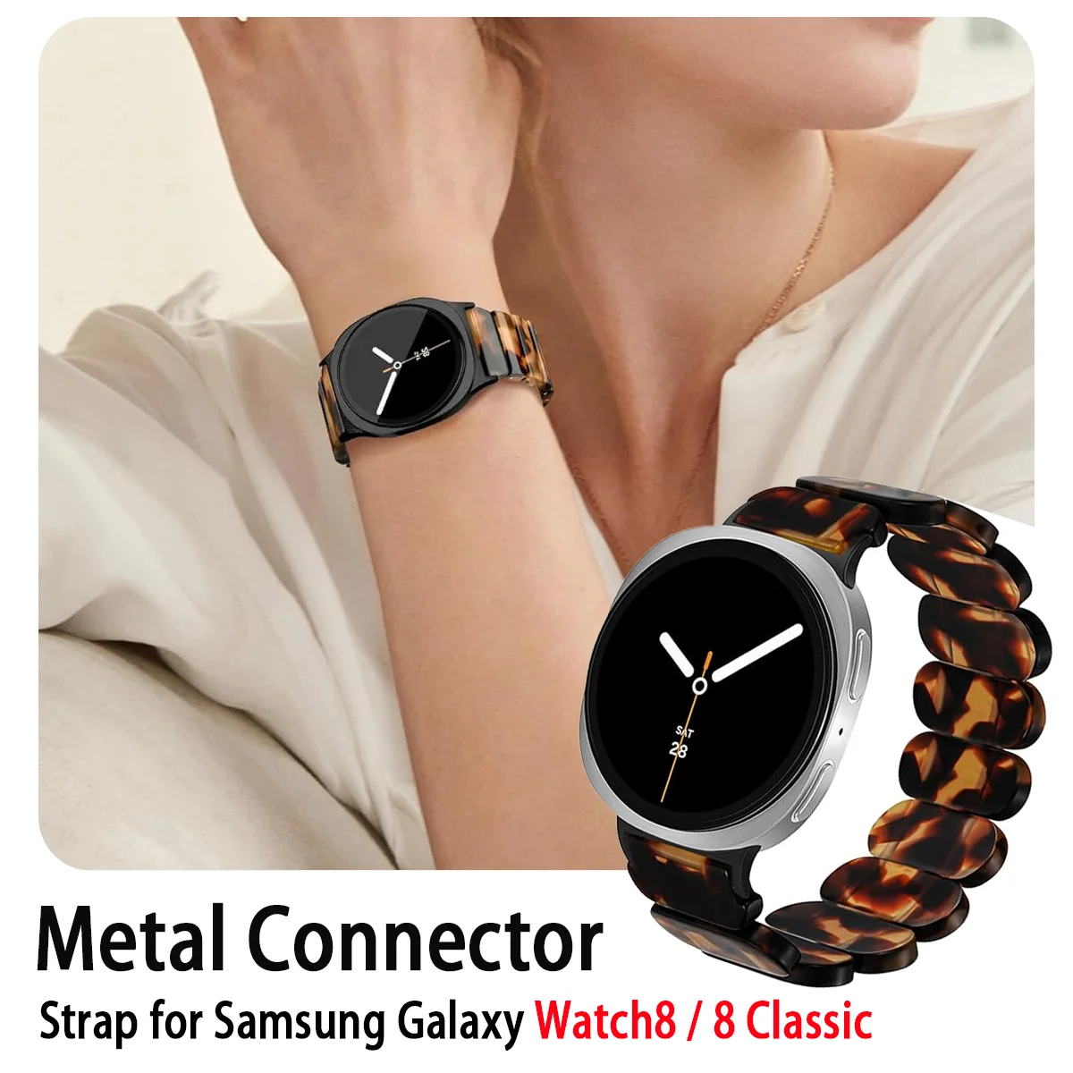 Sportarmbänder für Samsung Galaxy Watch 8 44mm 40mm Zubehör Handgelenk-Harzarmband für Correa Galaxy Watch 8 Classic 46mm Band