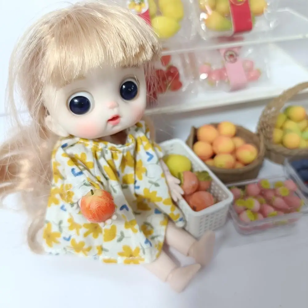 NEW 1/6 Clay making Miniature Fruit for ob11 blyth  Dollhuose Accessories Kitchen Play Toys dolls accessory
