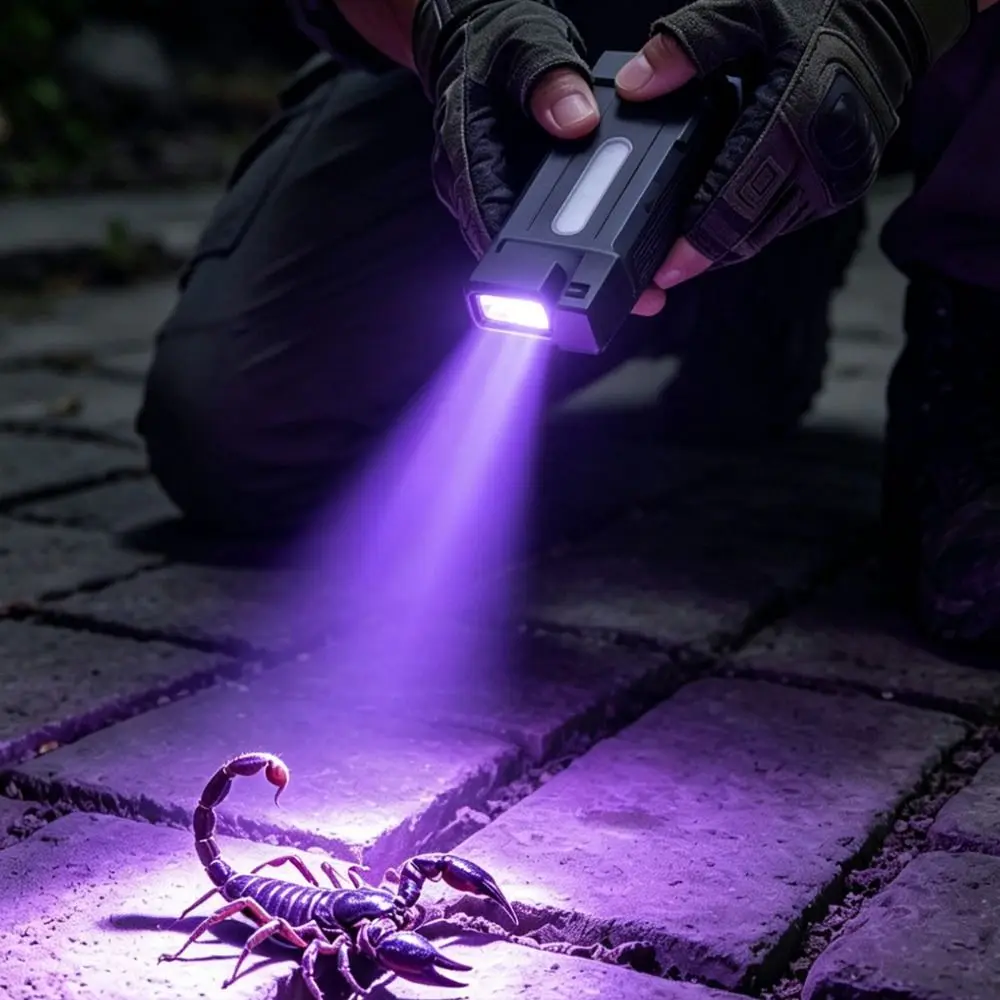 Magnetic Base LED Inspection Light Portable Clip-on UV Flashlight Waterproof TYPE-C Charging Mini Flashlight Inspectors