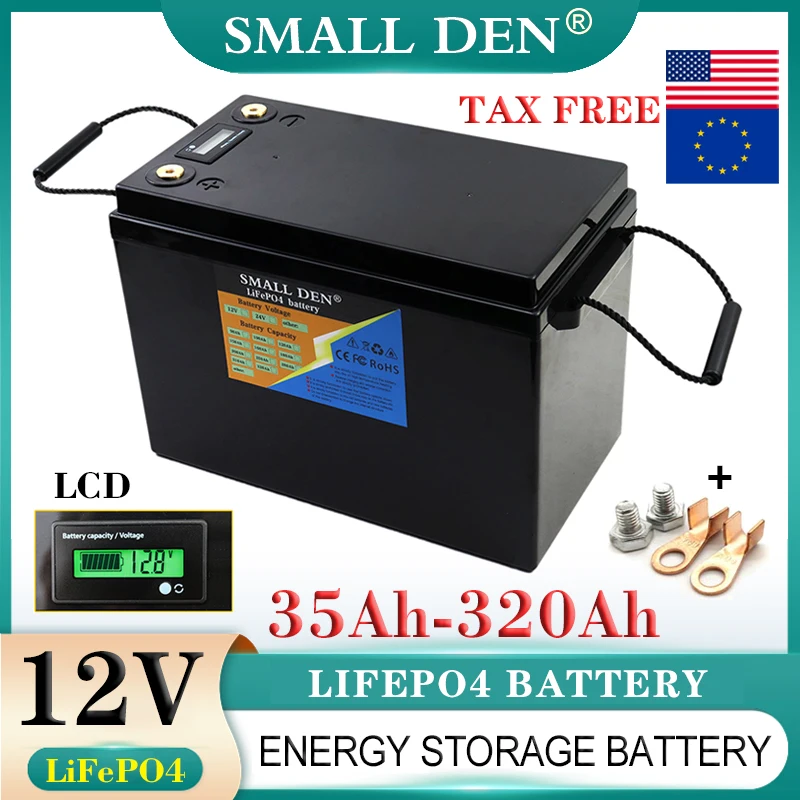 12V 35Ah 100Ah 120Ah 160Ah 200Ah 280Ah 310Ah 320Ah Lifepo4 Battery For 12.8V E-boat RV Car motor camping Inverter Solar storage