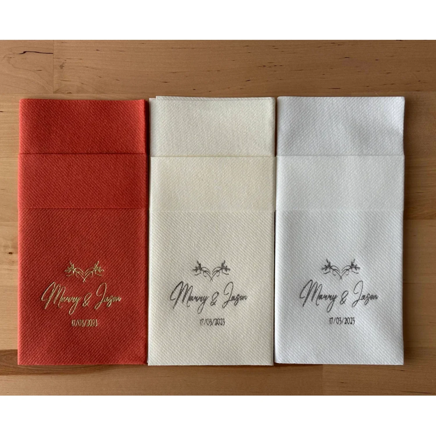 Personalized Pocket Napkins, Linen Feel, Wedding Disposable Cloth Like Dinner Napkins, Custom Dinner Napkins, Soft, Absorbent, P