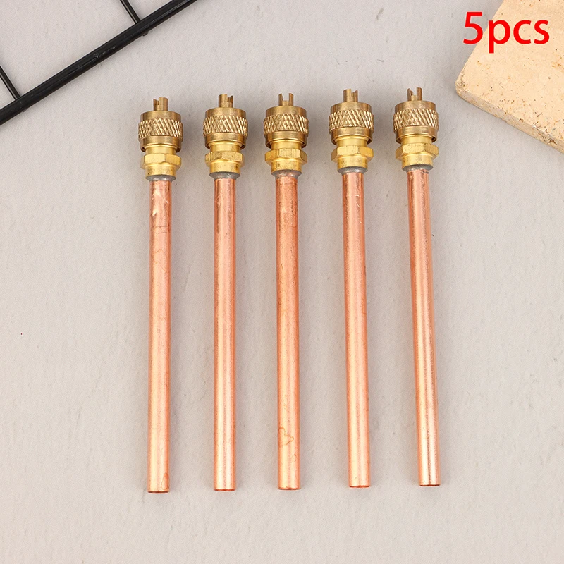 

5Pcs/Set Garden Air Conditioner Refrigerator Refrigeration 125MM Accessories Valves Copper Tube Filling Parts DIY Power Tool