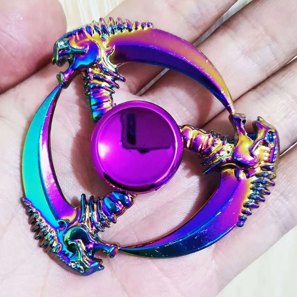 Metal Rainbow Finger Spinner EDC Hand Anti-Anxiety Toy for Spinners Focus Anti Pressure ADHD Finger Spinner Kids Toys