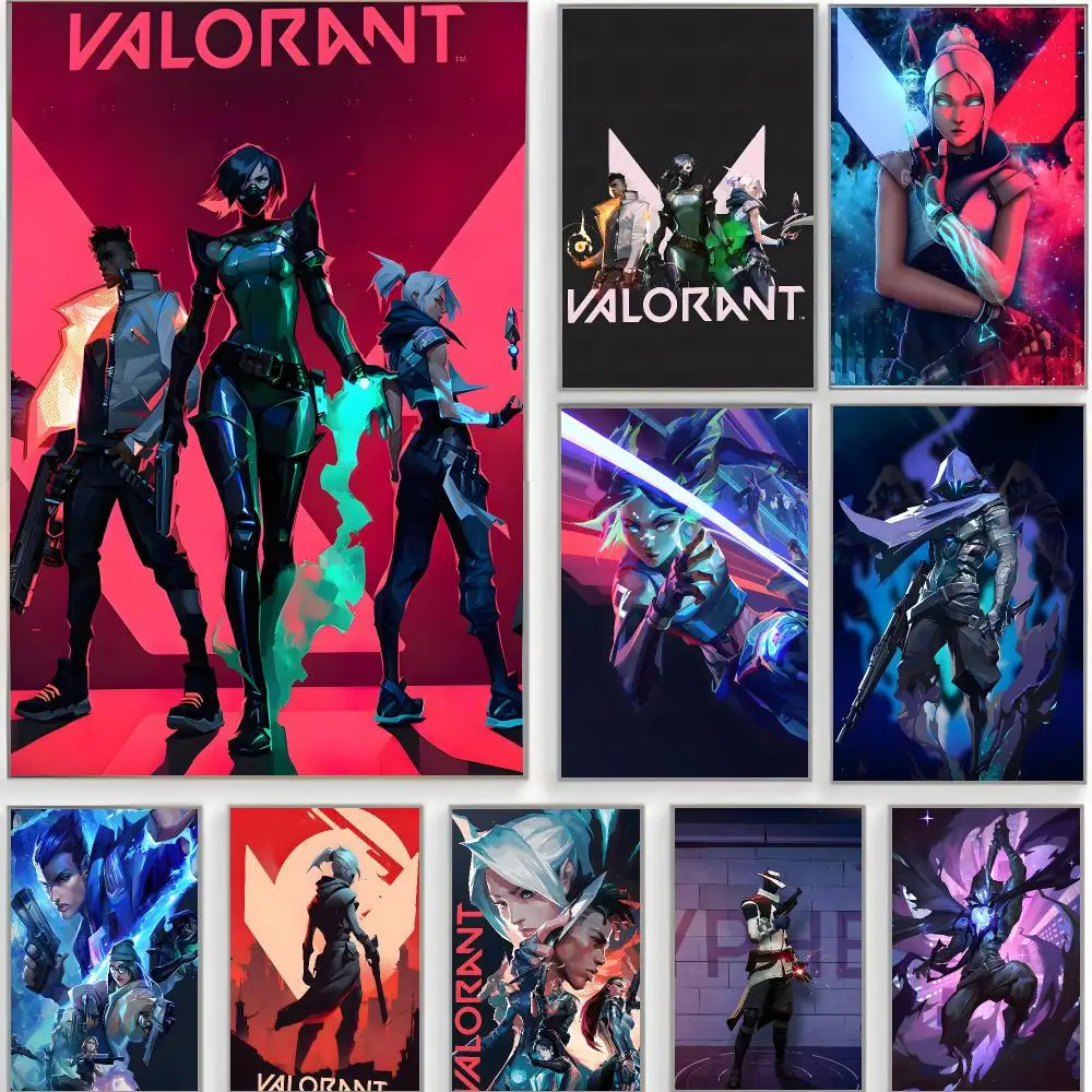 action game v-valorant Poster Classic Wall Art  Home Decor  Peel and Stick Unframed