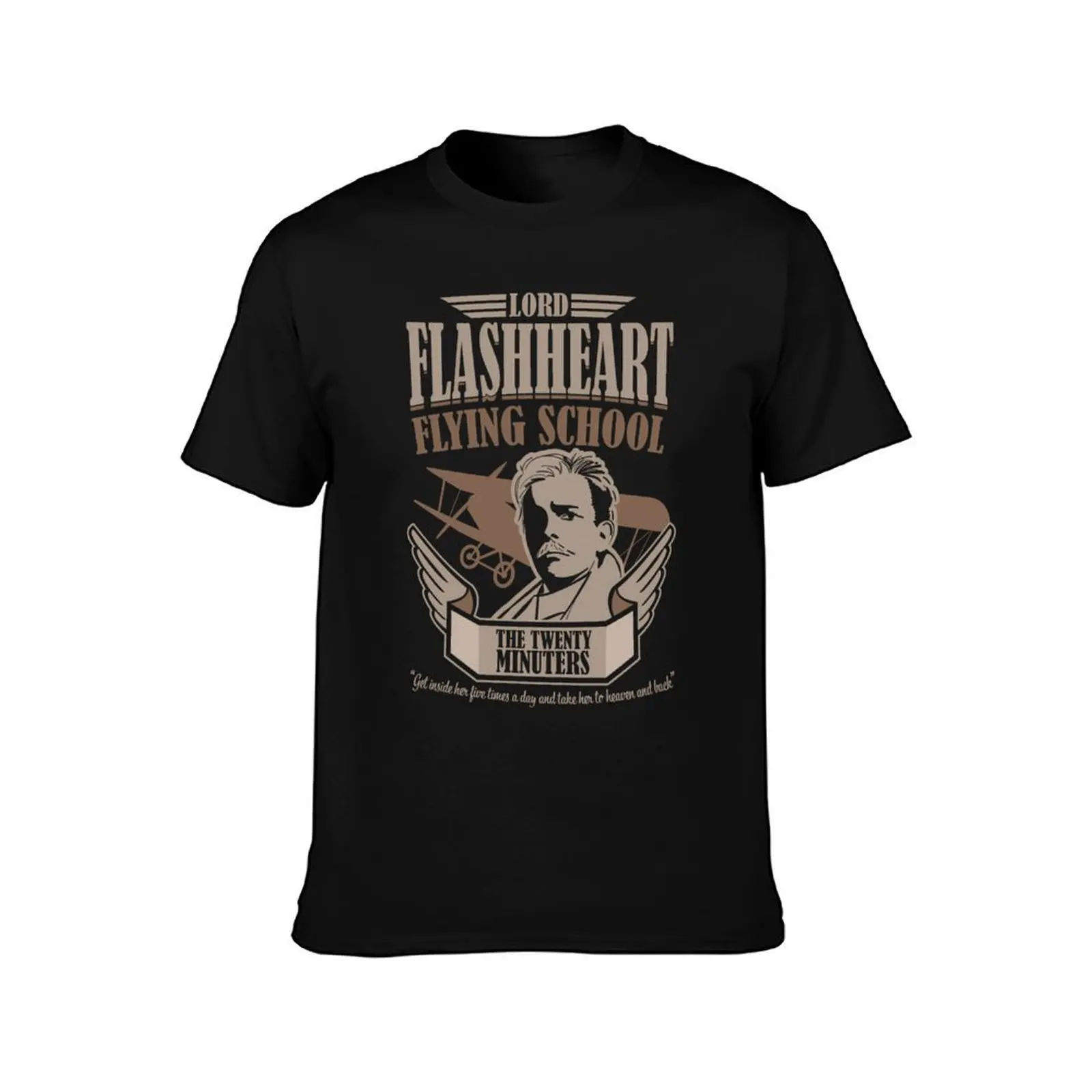 Lord Flashheart Flying School - The Twenty Minuters T-Shirt Breathable Lightweight Summer Top T-Shirt