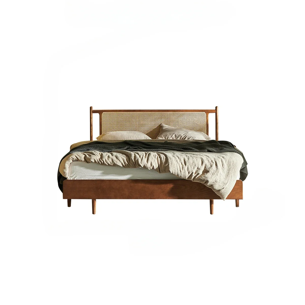Solid Wood Bed Retr… - image