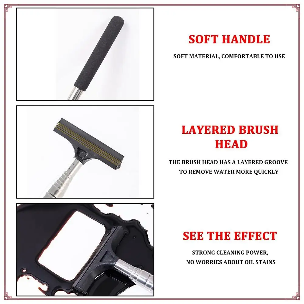 سيارة قابل للسحب مرآة الرؤية الخلفية ممسحة قابل للتعديل سيارة مرآة الرؤية الخلفية مرآة فرشاة مرآة ممسحة مع رأس فرشاة الطبقات #4