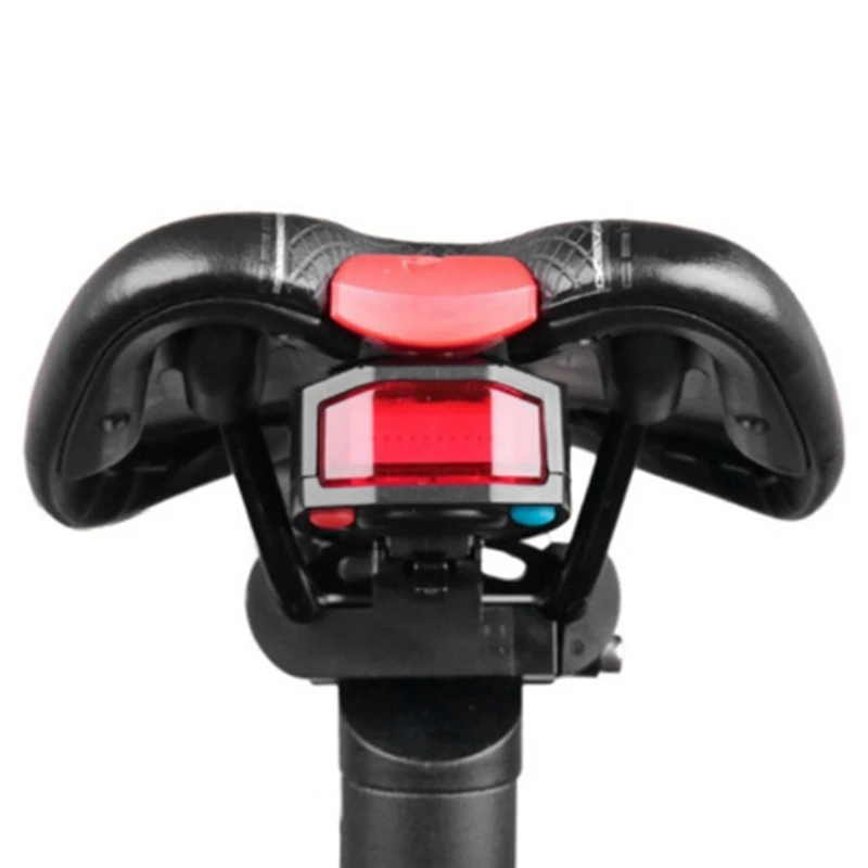Bicycle Light Anti Theft Alarm Wireless Waterproof Auto Brake Sensing Remote Control USB Bike Taillight Horn Lamp Alarm image 3