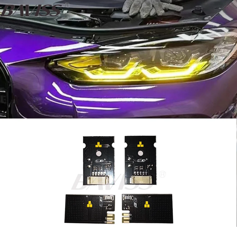

BAVBISS LED Headlight G80 G22 G82 G23 G26 Daytime Running Lights Yellow Ice Blue Red Angel Eyes DRL For BMW M3 M4 Non Laser