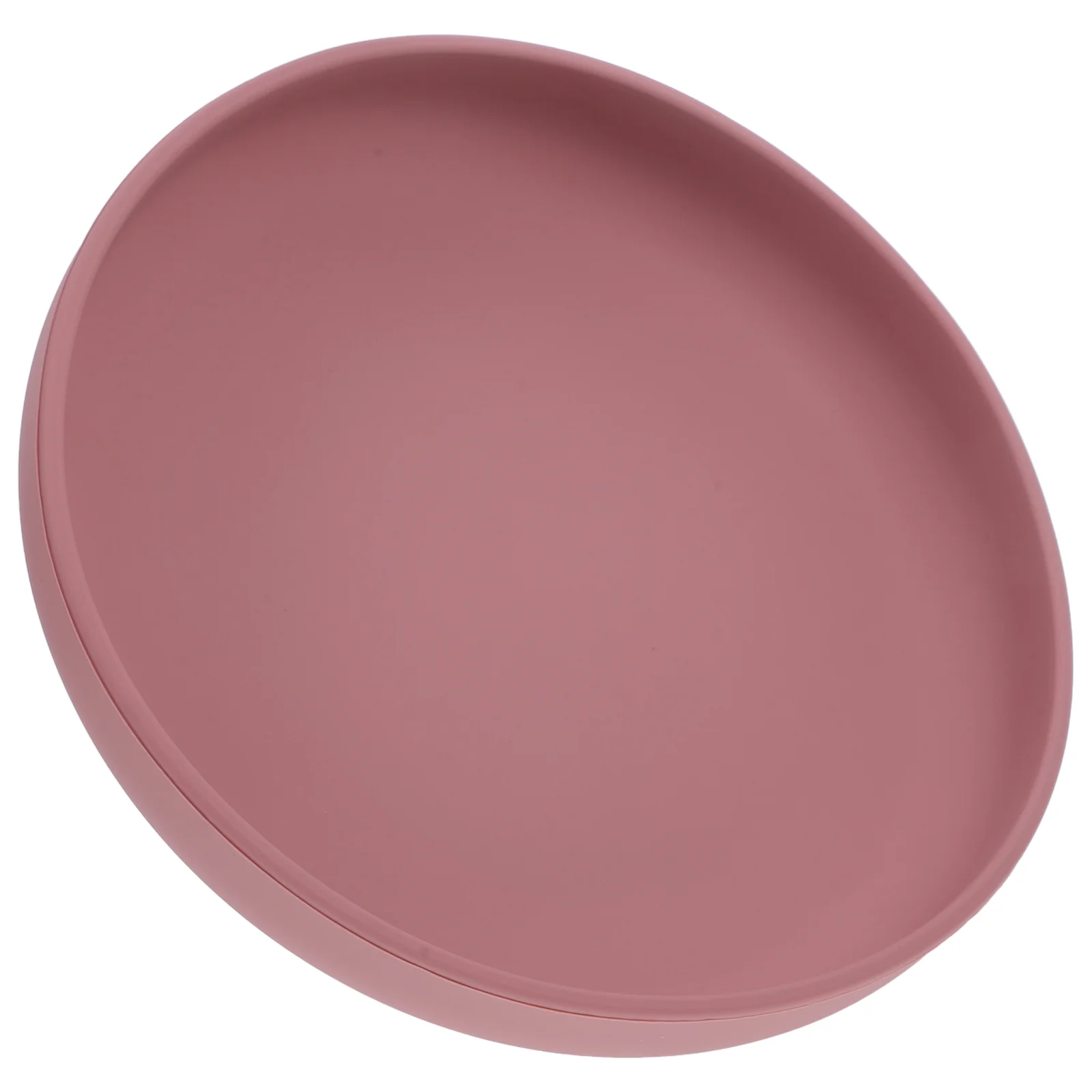 

Silicone Scoop Dish For Elderly And Disabled Spill Proof Self Feeding Plate With Suction Anti-Spill Bowl For Adults For Pink