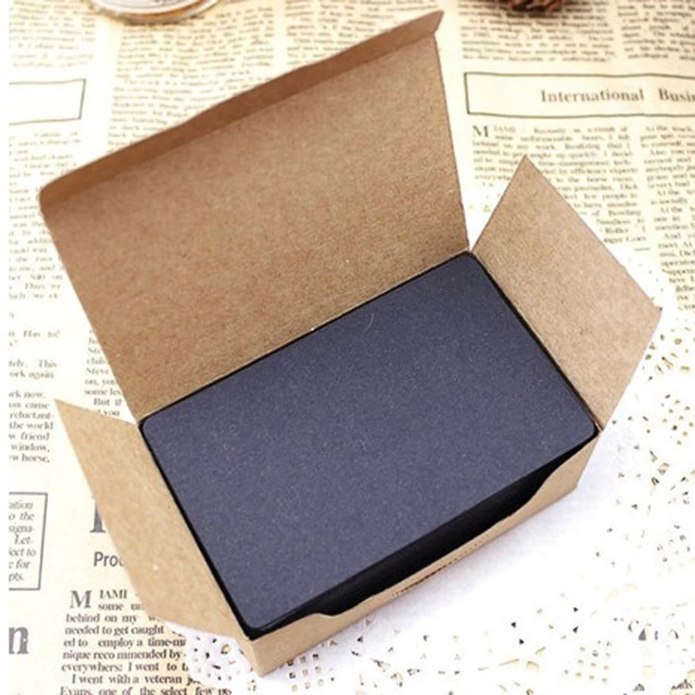 100 Stück 5,3 x 9 cm leere Karte für Visitenkarten für Nachricht und Buchname, leere Karten für Visitenkarten, Nachrichtenkarten, 300 g/m2 – Detail 7