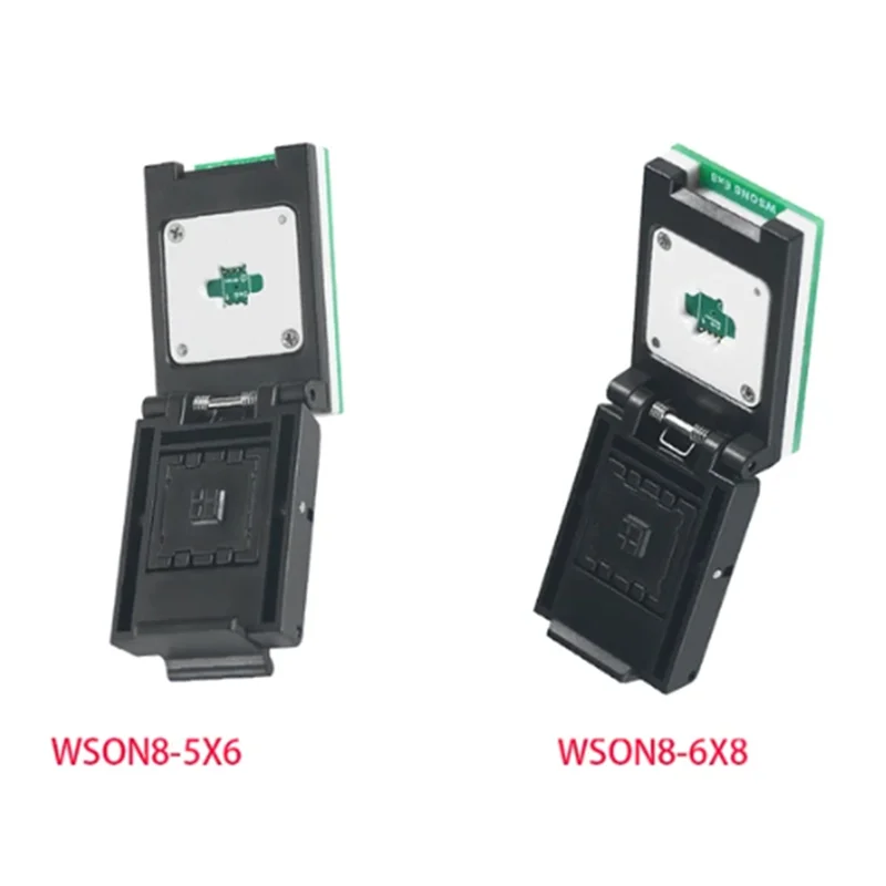 QFN8 WSON8 DFN8 5X6/6X8 QFN8 WSON8 DFN8 Adaptor untuk SPI NAND NOR Flash MLF8 MLP8 SON8 dengan Probe Pegas Kelas Atas (A)-POS