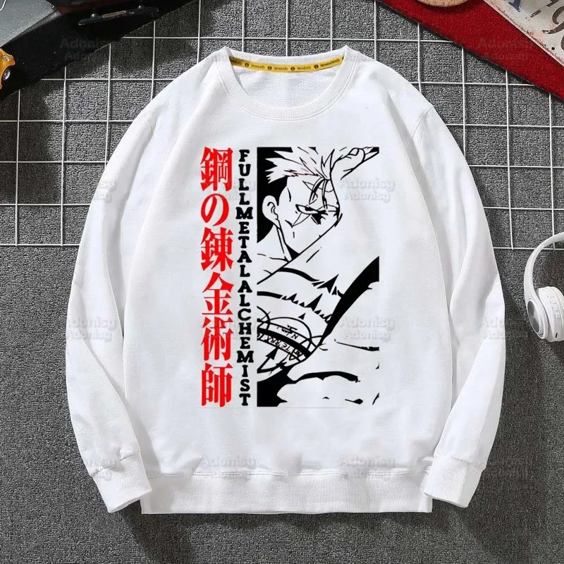 Fullmetal Alchemist Anime Hoodie Autumn Hip Hop Streetwear Men Edward Elric Pullover Sweatshirts Hoodies Mens Hoodie Male