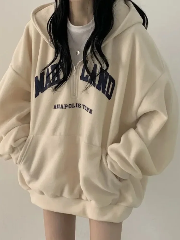 

Fall Lazy Style Hoodie Long Sleeve Letter Print Casual Versatile Women's Sweatshirt Comfortable Breathable Streetwear