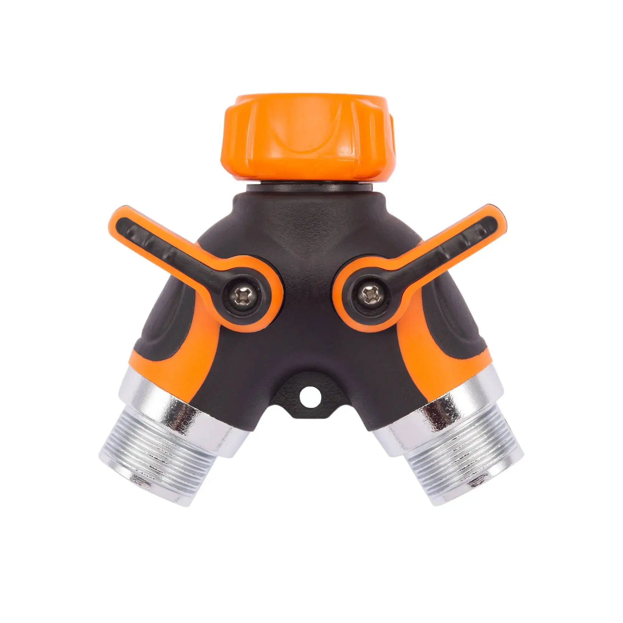 

Giraffe Tools Garden Hose Splitter 2 Way Heavy Duty, 3/4" GHT Y Connector For Outdoor Faucet Spigot, Brass Fitting