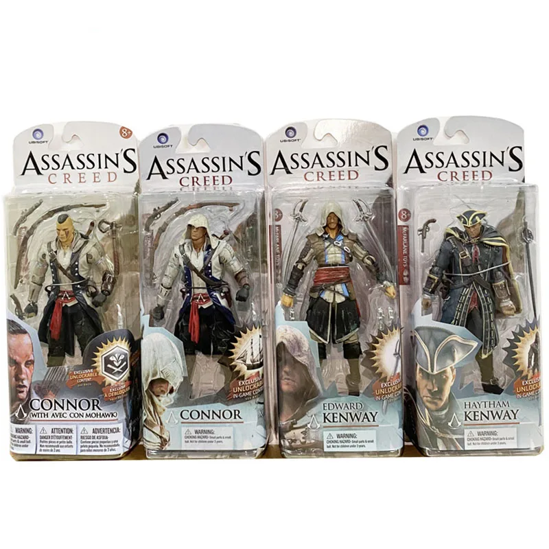 Game Assassins Creed Model Conner Edward Kenway Haytham Ezio Action Figure Manga Figurine Collection Figuras Peripheral Toys