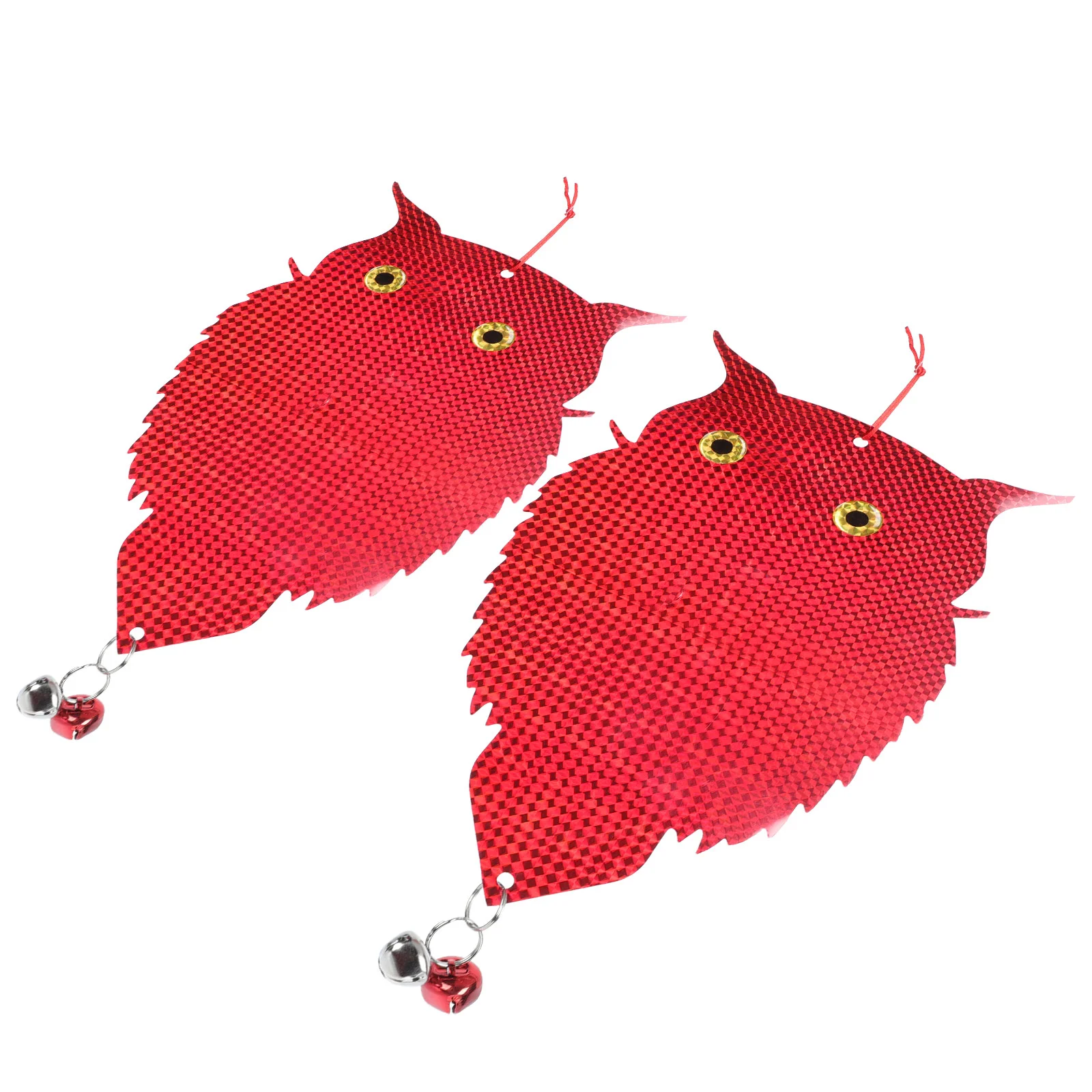 

2 PCS Bird Fake Owl Fence Reflective Backyard Double Sided Scare Hanging Plastic