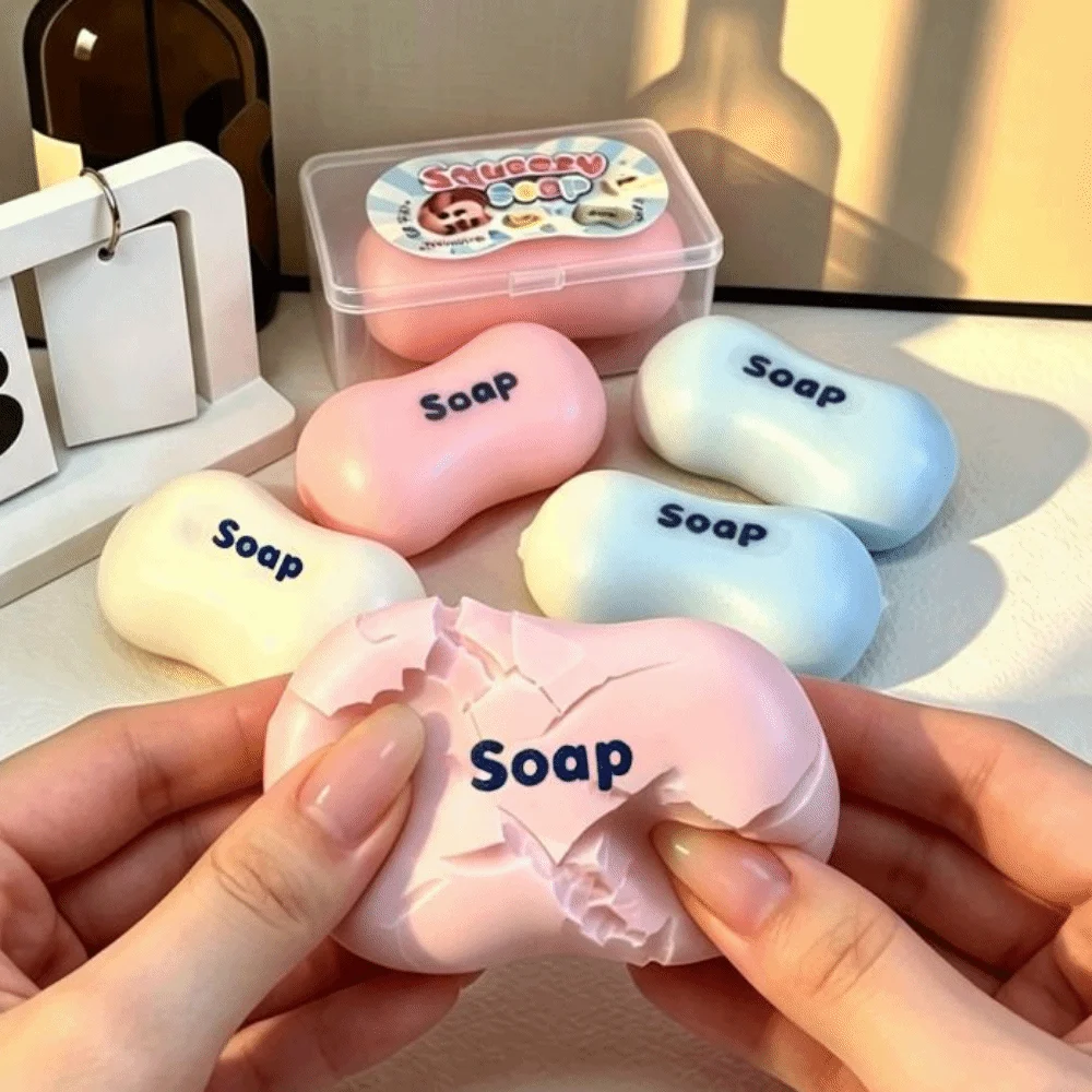 New Wax Coating Crunchy Soap Squeeze Toy Sound Crispy Sensory Fidget Soap Ball Squishy Finger Relax Pinch Crunchy Fidget Toy