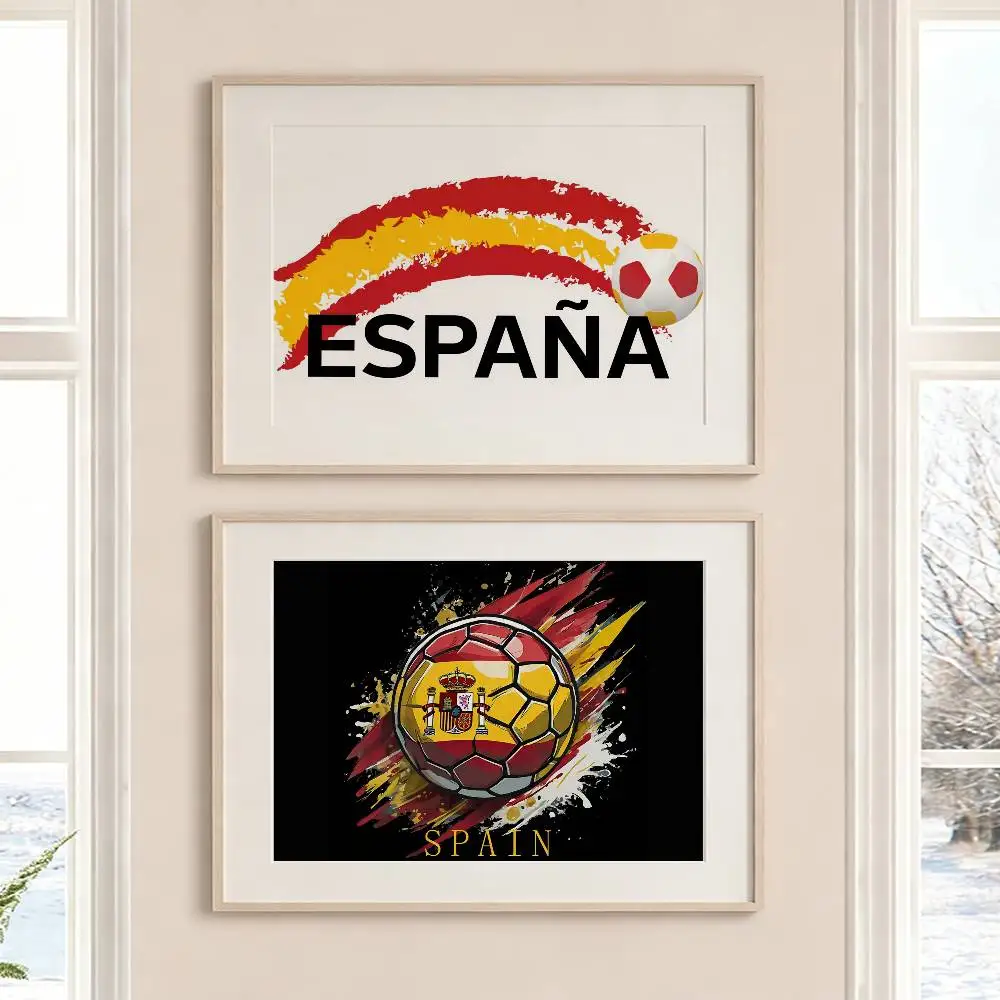 S-Spanish flag Art Customizable HD Self Adhesive Waterproof Wall Art Poster