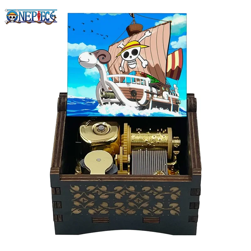 One Piece "Naoko Pem Siguropis" kronkelende automatische muziekdoos creatieve animatie thema lied hoogwaardige originele Luffy perifere geschenkgroothandel