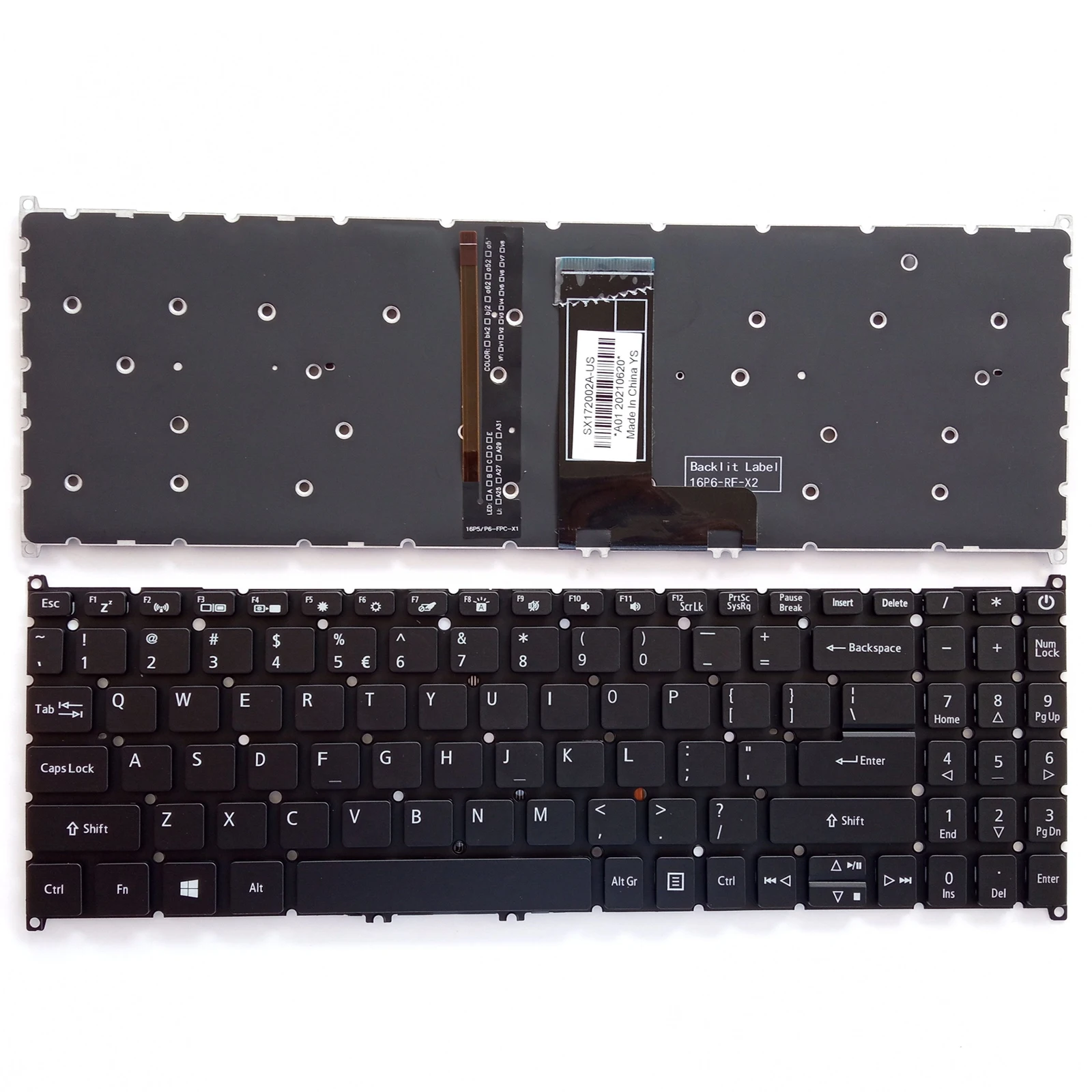 US New For Acer Aspire Vero AV15-51 AV15-51R AV15-52 Backlight Laptop keyboard no frame