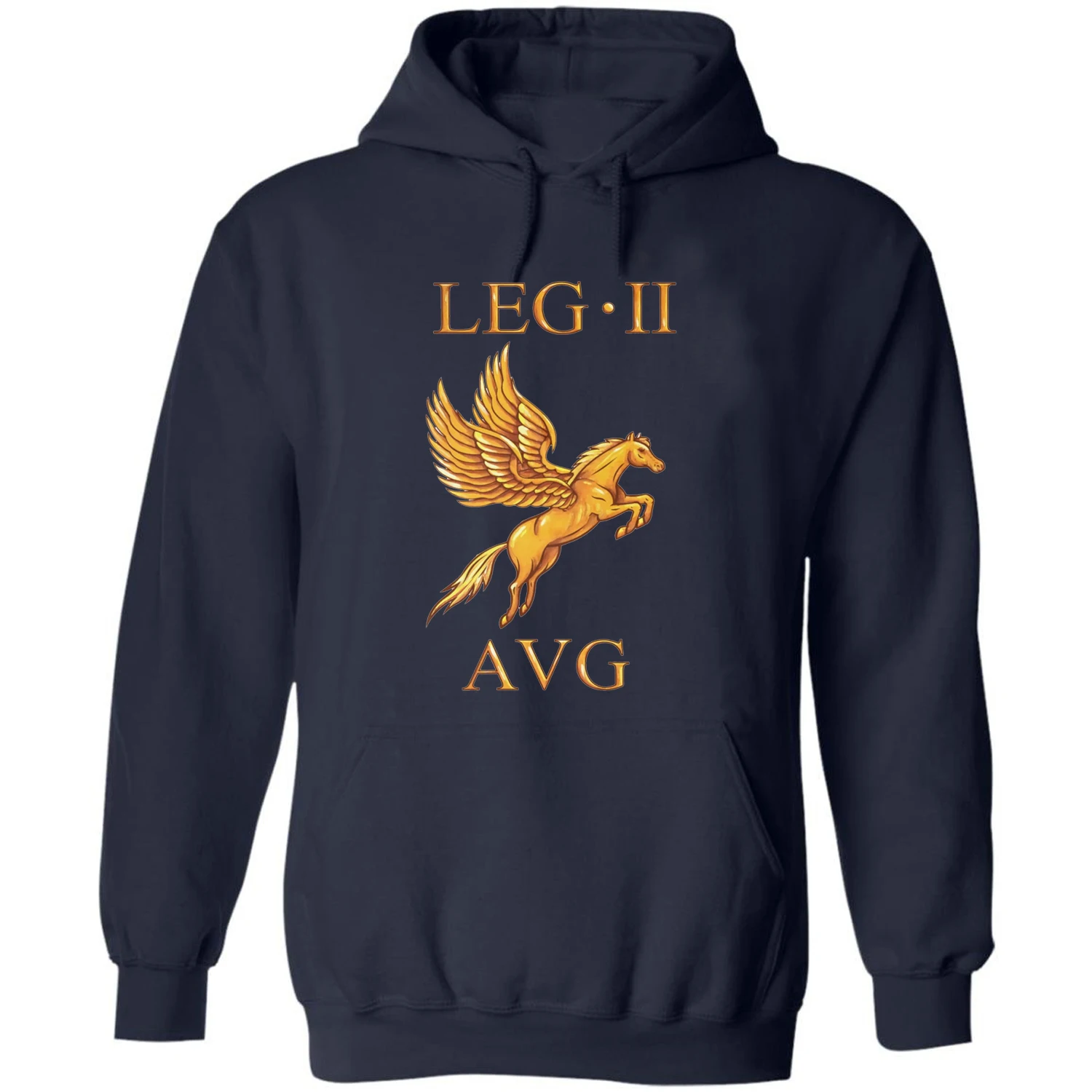 2nd Roman Legion II Augusta Pegasus Symbol Pullover Hoodie 100% Cotton Comfortable Casual Mens Sweatshirts Fashion Streetwear