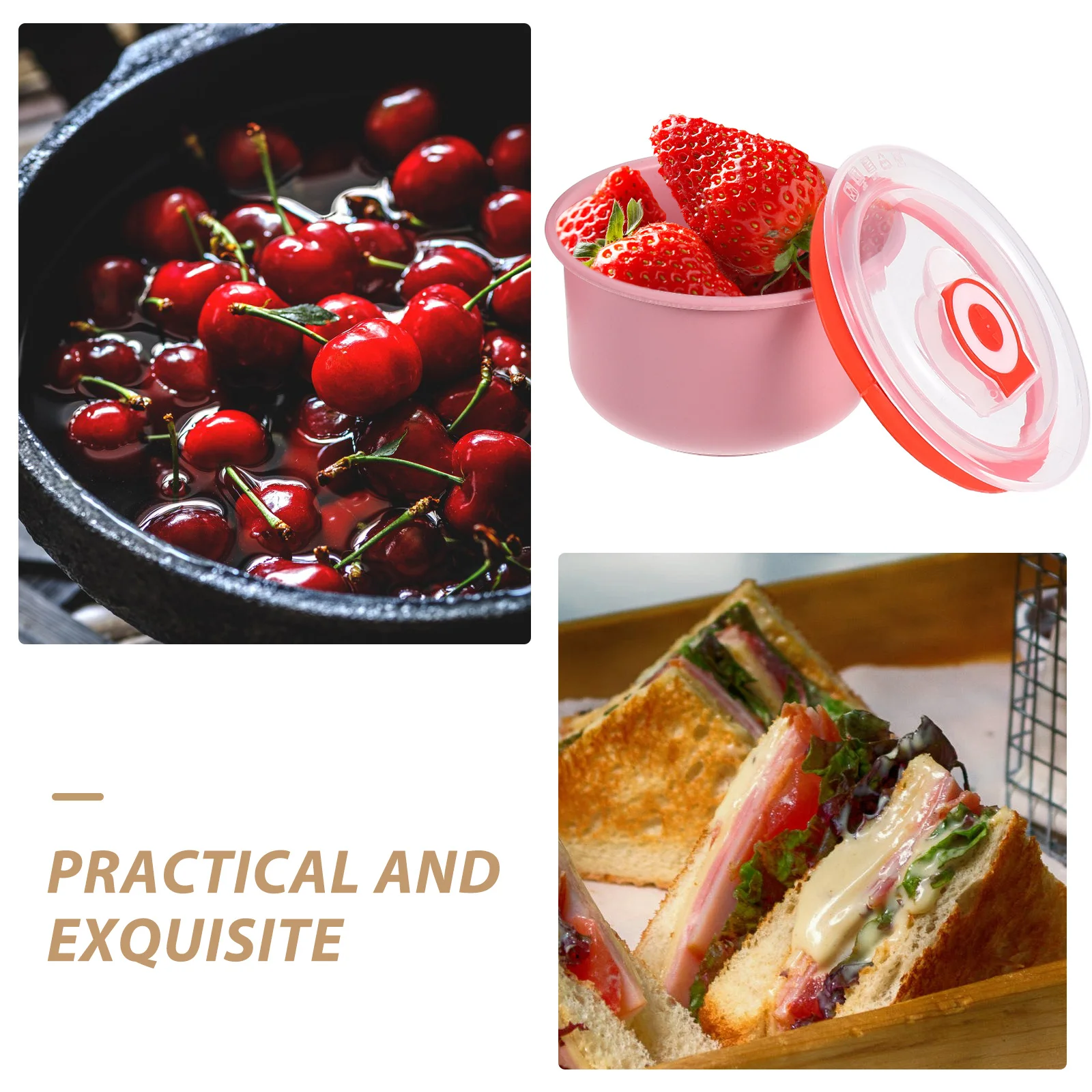 

3pcs Airtight Food Storage Containers Set For Kitchen Organization Meal Prep Refrigerator Freezer Microwave Safe Lunch Box