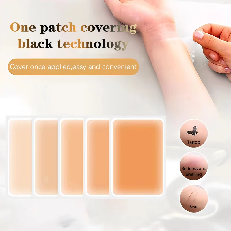 8Pcs Tattoo Scar Flaw Concealing Tapes Birthmark Stretch Marks Black Nevi White Spots Waterproof Invisible Covering Patch