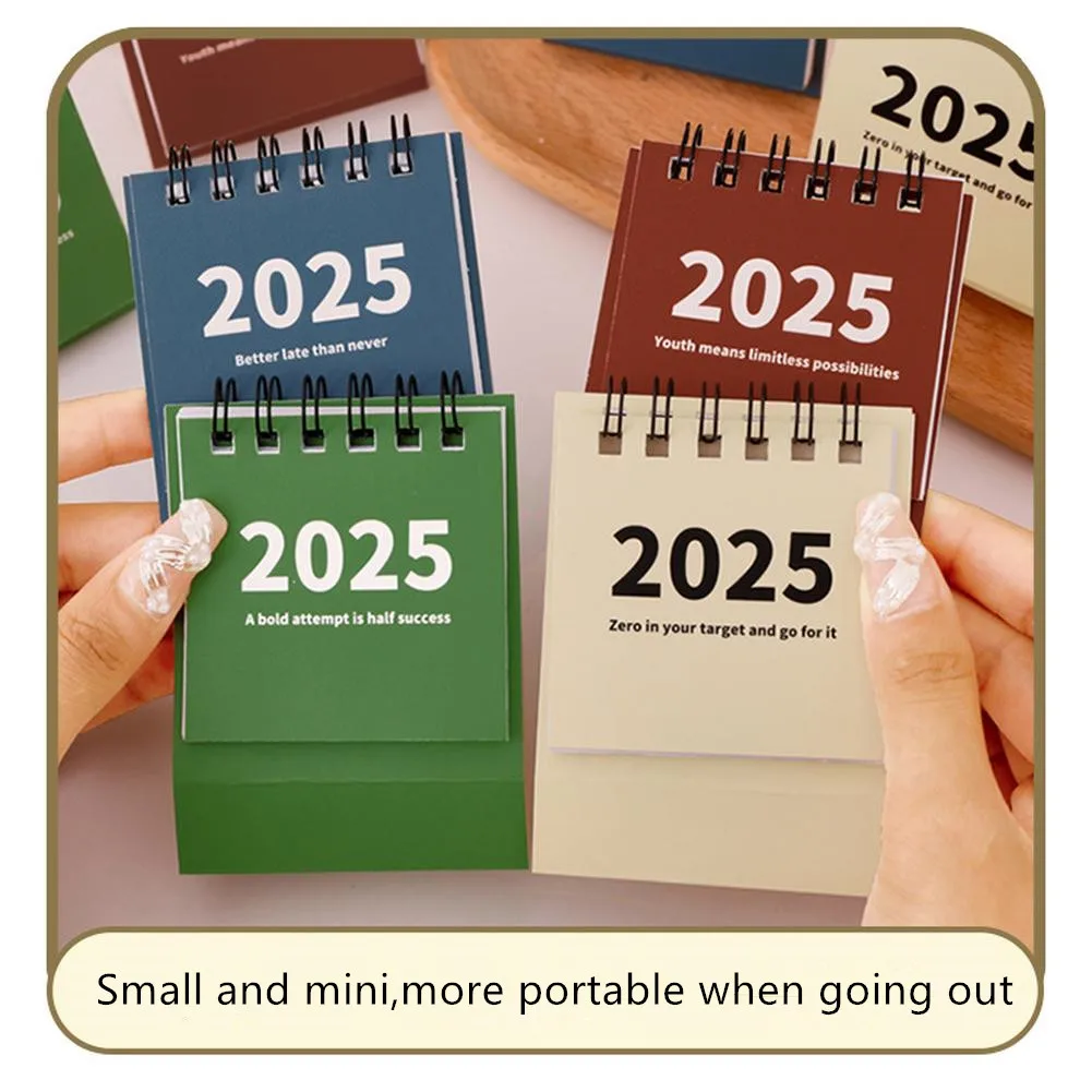 Mini Desk Calendar 2024-2025 August 2024 To December 2025 Small Desktop Decor Calendar Creative Mini Daily Schedule Calendar