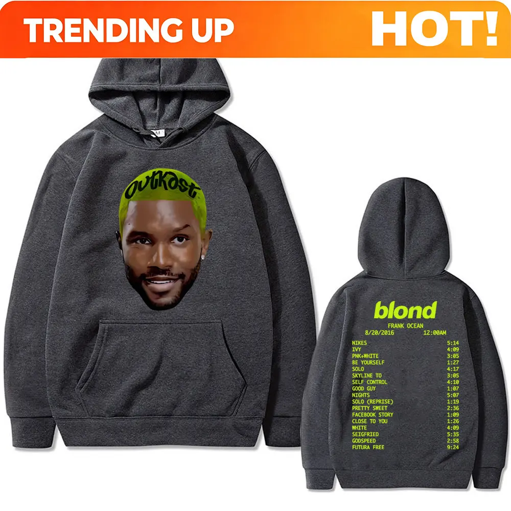 Hot Sale Rapper Frank Fashion Vintage Hoodie Men Ocean Hip Hop Trend Sweatshirt Blond Oversized Hoodies Male Harajuku Streetwear