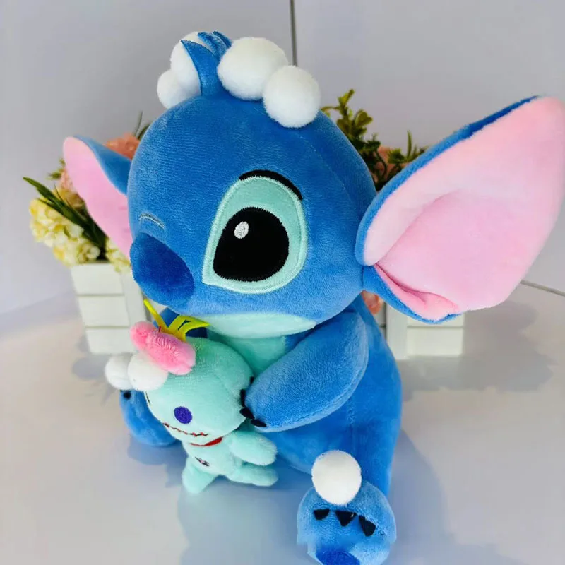 22CM Disney interestelar bebé Stitch abrazo pequeño juguete de peluche dorado muñeca de tela para niños regalo de cumpleaños para amigos