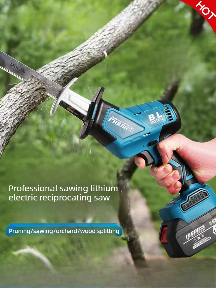 Cordless Saber Saw Rechargeable Lithium Battery Handheld Metal Cutting Wood Saw for Home Use