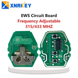 XNRKEY Remote Key PCB for BMW 1 3 5 7 X Series E38 E39 E46 EWS System 315/433Mhz 3 Button Replace Car Key Board Without Battery