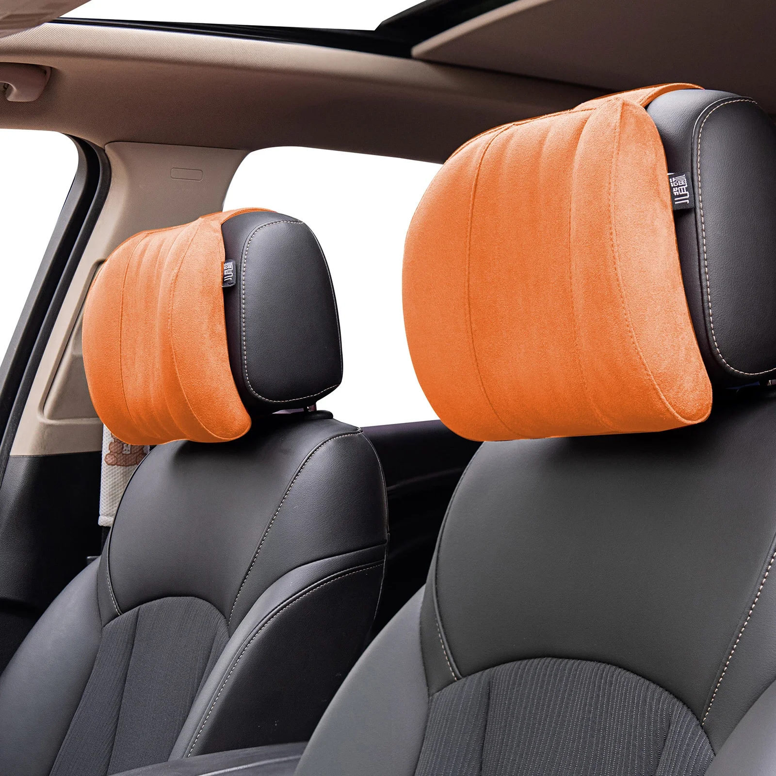 Car Neck Pillow Suede Fabric Car Headrest Pillow Car Seat Pillow Rest Headrest Memory Foam Headrest Forbell