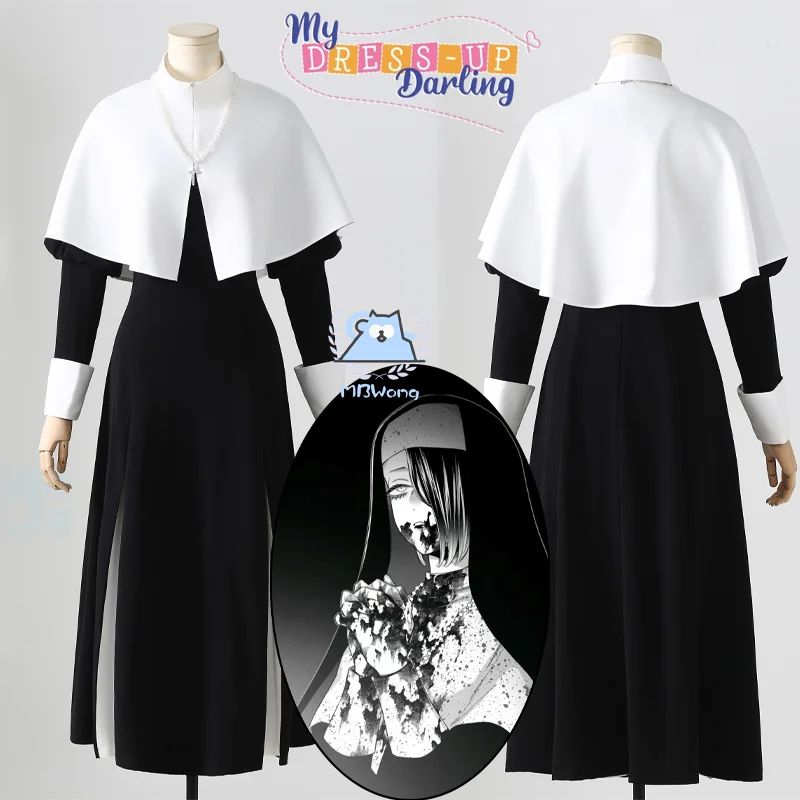 

Anime Marin Kitagawa Cosplay Costume Dress Up Darling Marine Nun Outfit Marin Kitagawa Nun For Hallowmas Party Comicon Props