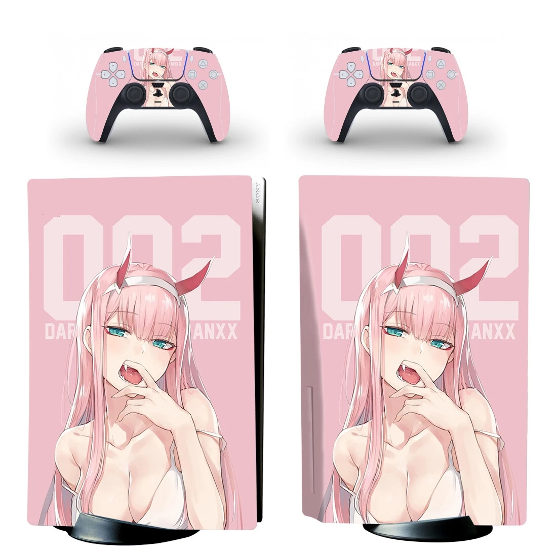 Anime Cute Girl DARLING in the FRANXX PS5 Disc Skin Sticker Decal Cover for Console Controller PS5 Disk Skin Sticker Vinyl