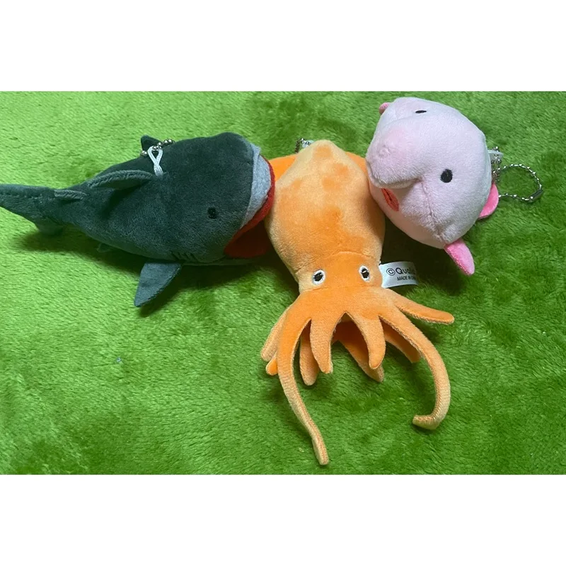 Qualia Gashapon Figure Cute Soft Plush Deep Sea Fish Oarfish Squid Ghost Octopus Bag Keychain Kawaii Gacha Capsule Toys