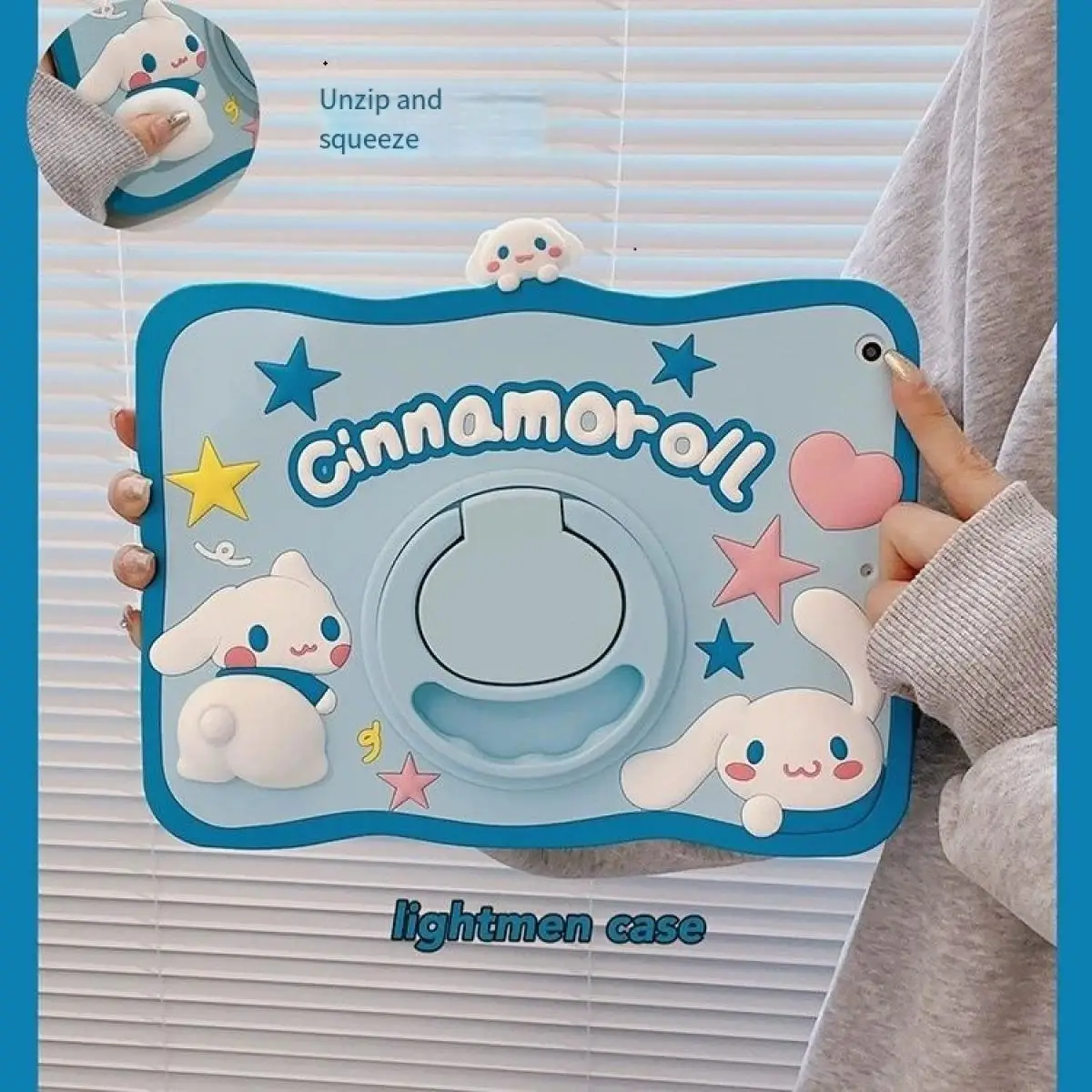 

Sanrio Cinnamoroll милый силиконовый защитный чехол для Ipad Air4, новый мультяшный чехол с подставкой, студенческий настольный чехол для планшета Apple, подарок для девочек
