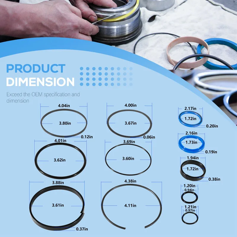 YMT Hydraulic Log Splitter Cylinder Rebuild Seal Kit Fits for 4.0