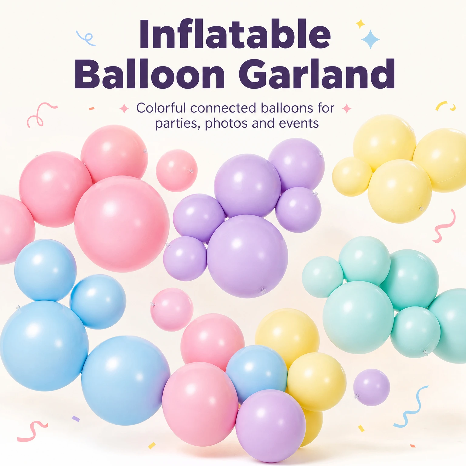 Mehrfarbiger aufblasbarer Verbundball, Regenbogen-Strandball, verdicktes PVC, auslaufsicheres Schwimmspielzeug für Geburtstagsfeiern, Pool und Strand