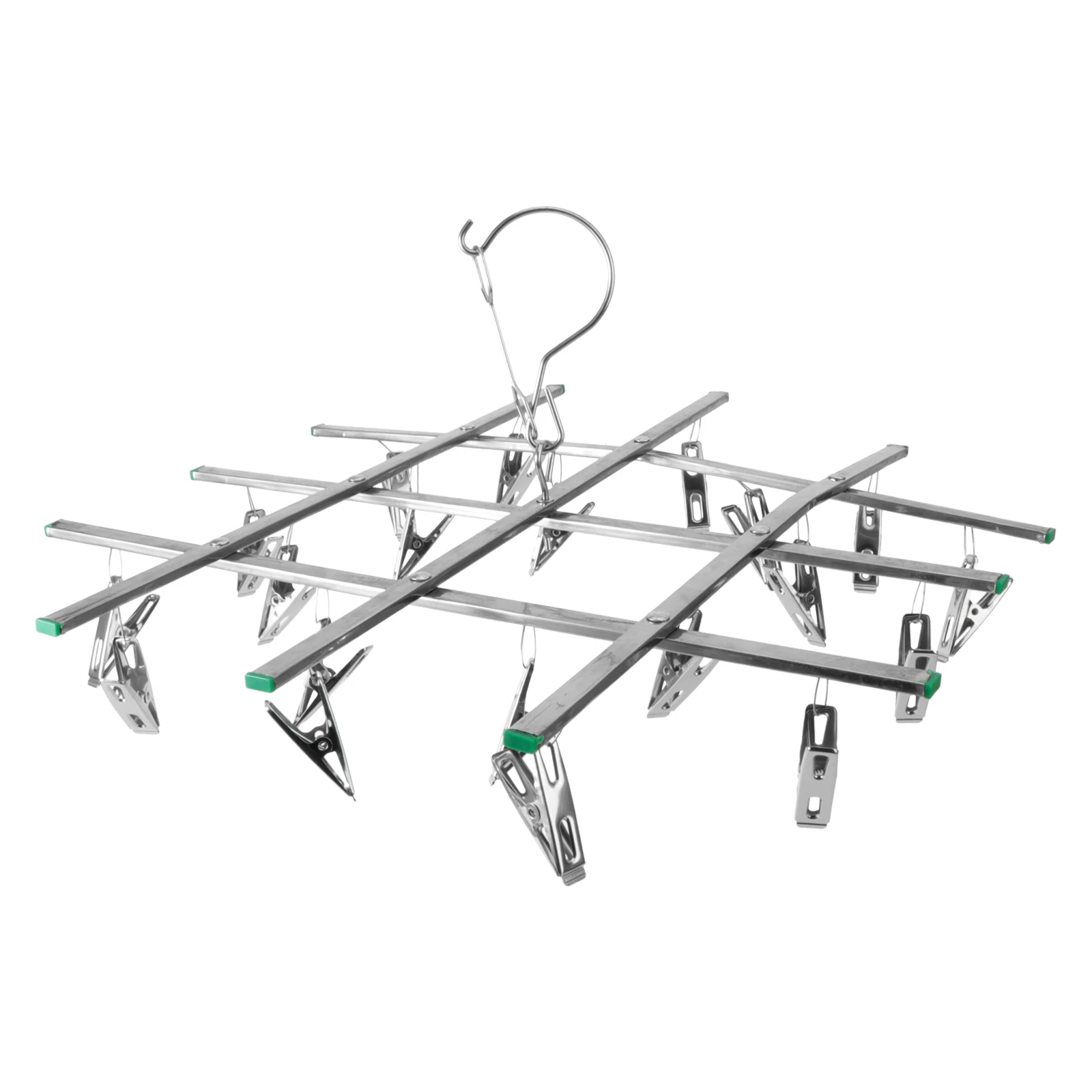 

1pc Stainless Steel Rack Foldable Clothes Laundry Hanger Hanger Socks Laundry Balcony Floor Small Size Clothing Solution