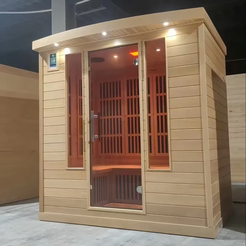 for Big Bear 4 Person Carbon Heater Sauna US Standard Low EMF Far Infrared Indoor Outdoor Solid Canadian Hemlock