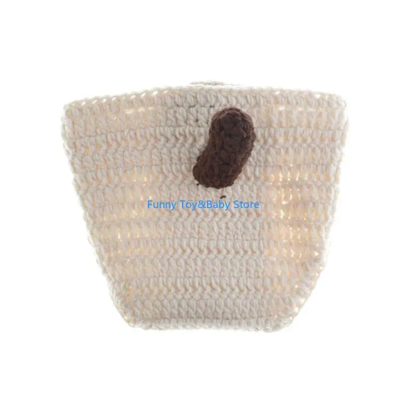 

C90B Новорожденный Фотография реквизита для вязания крючком набор Jammies Pajamas с ушами