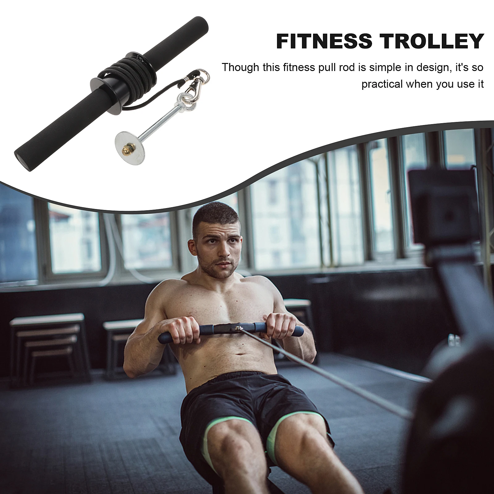 

Arm Strengthener Forearm Roller Wrist Trainer Fitness Equipment Home Gym Supplies Adjustable Strength Training Tool Lightweight