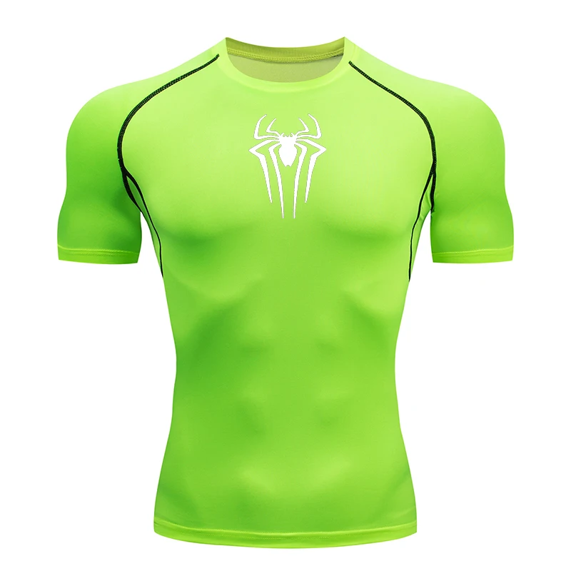 2025 Compression T Shirt Men Short Sleeve Sport Tees Fitness Running Sportsear Men Gym Elastic Quick Dry Jogging T-shirt Tops image 6